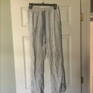 Aerie Blue and White Striped Pajama Pants